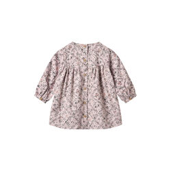 Dress L/S Fenja, 9559 lilac checked flowers, Wheat