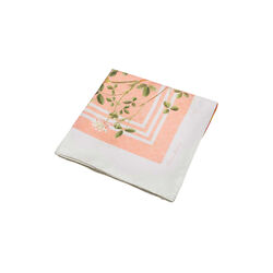 Coral Flora silkeskjerf, korallr&oslash;d, Flora Danica Denmark