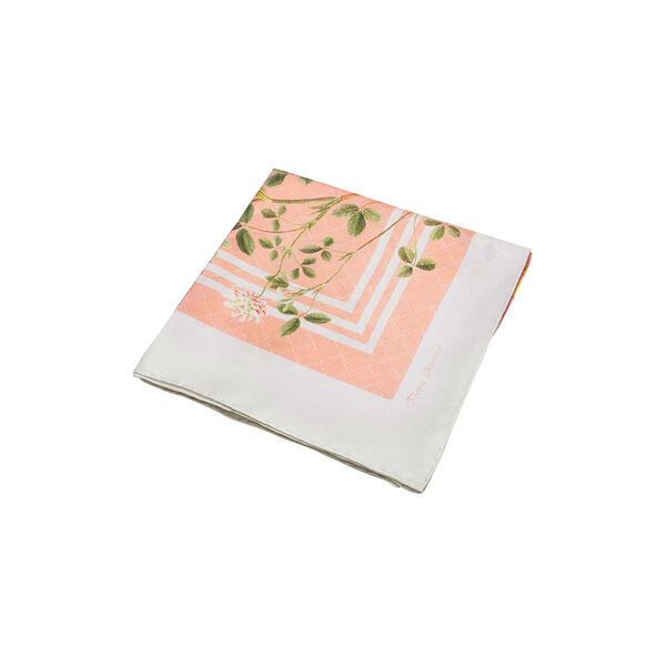 Coral Flora silkeskjerf, korallrød, Flora Danica Denmark