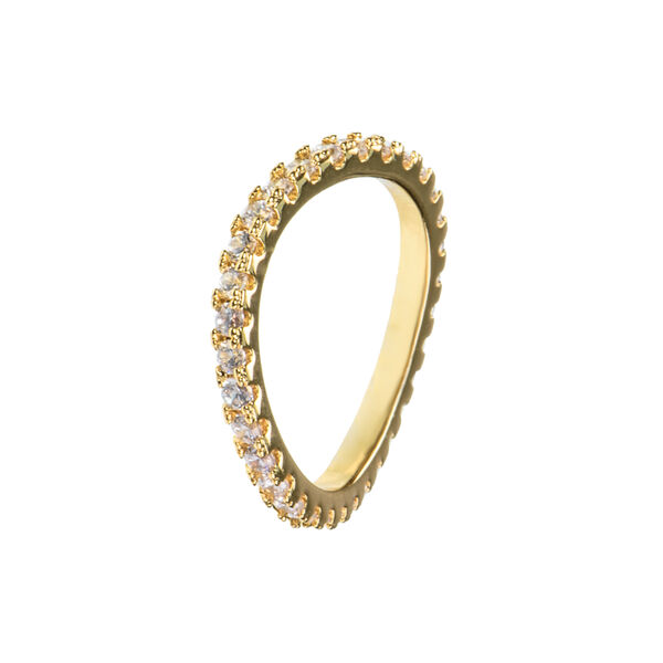 Emilia Wavy ring, white, Emilia by Bon Dep