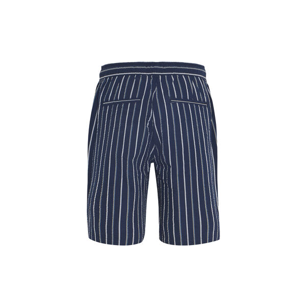 CFKAI SS Striped Seersucker Shorts, navy blazer, Casual Friday