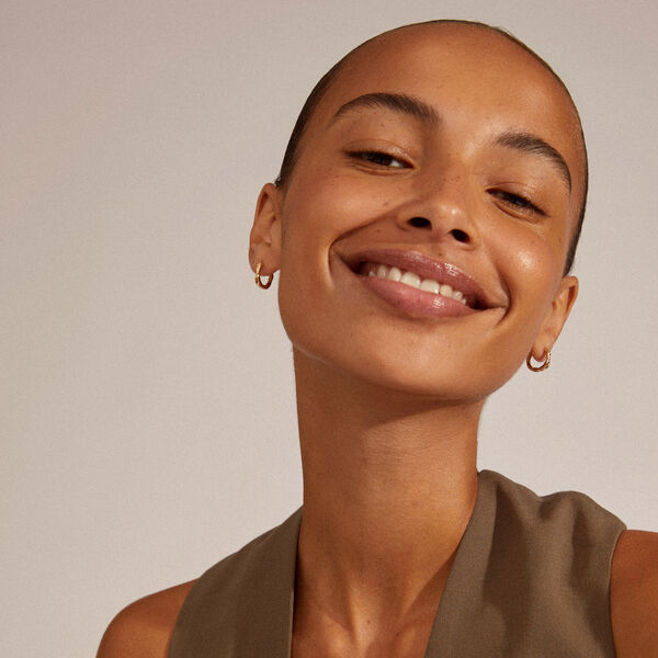 EDDY resirkulerte organisk formede små hoops, gullbelagt, Pilgrim