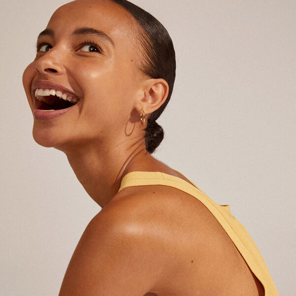 EANNA resirkulerte store hoops, gullbelagt, Pilgrim