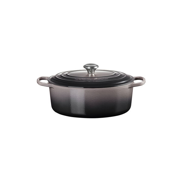 Signature oval gryte 6,3 L, flint, Le Creuset