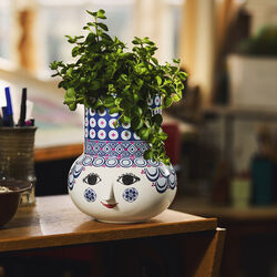 Olga Vase, bl&aring;, Bj&oslash;rn Wiinblad