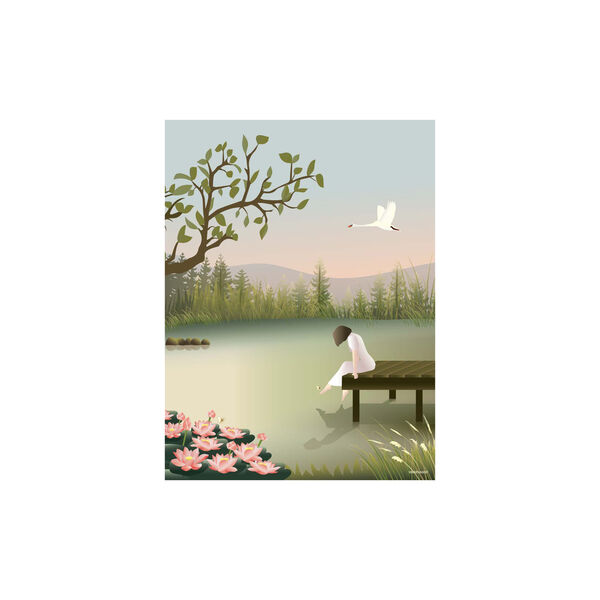 JENTE P&Aring; BROEN Plakat, ViSSEVASSE