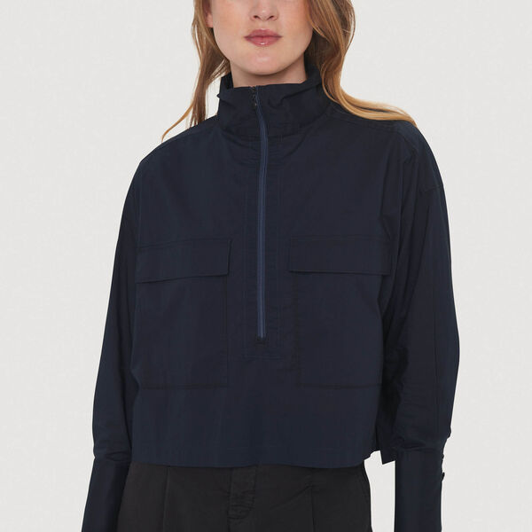 Core cotton skjorte med glidel&aring;s, dark midnight, BITTE KAI RAND