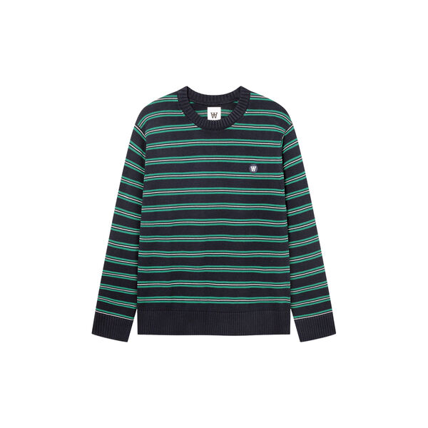 WWCalle crew neck 25516, salute stripe, Wood Wood