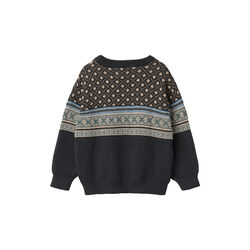 Jaquard Pullover Julius, 1432 navy, Wheat