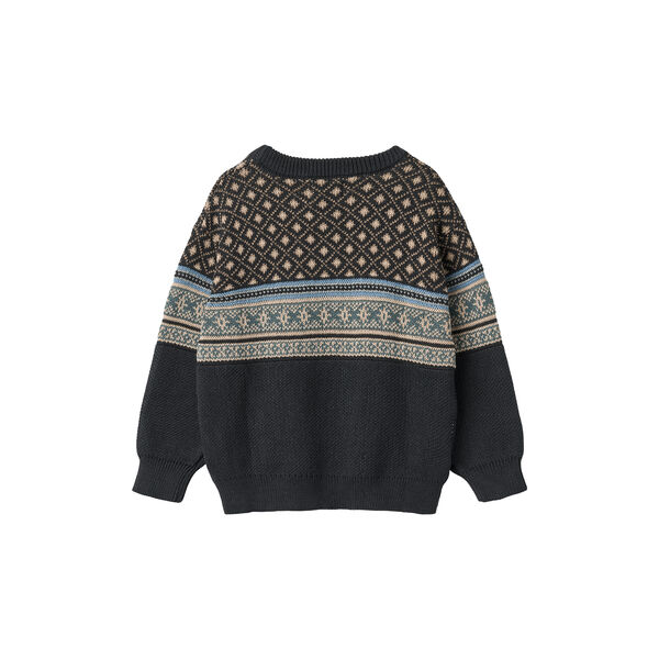 Jaquard Pullover Julius, 1432 navy, Wheat