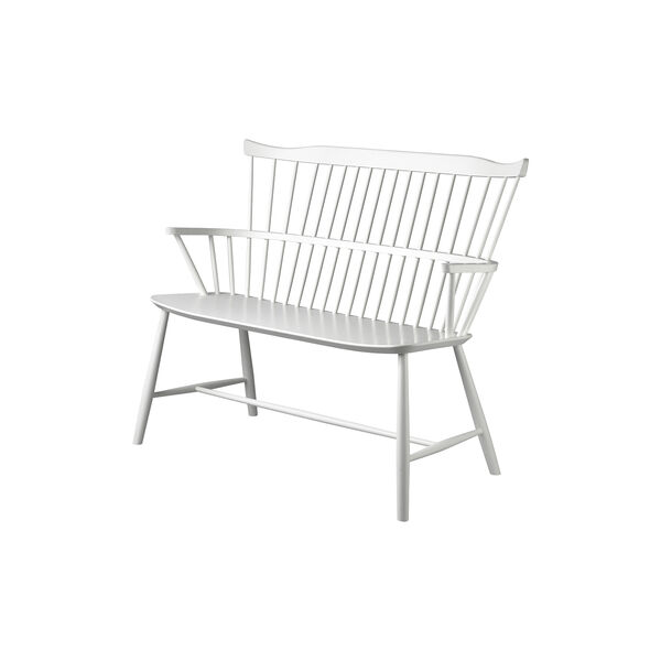 J52D benk, hvit, FDB M&oslash;bler