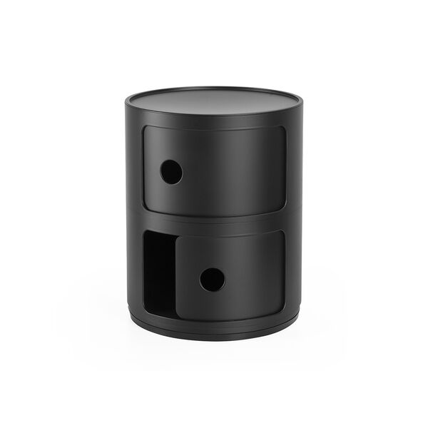 COMPONIBILI RECYCLED 2 ELEMENTI oppbevaringsbord, black, Kartell