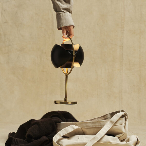 Multi-Lite Portable Lamp, black semi matt/brass, GUBI