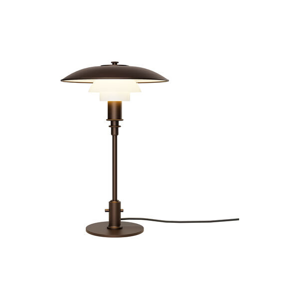 PH 3/2 Table Lamp, aged brass/opal glass, Louis Poulsen