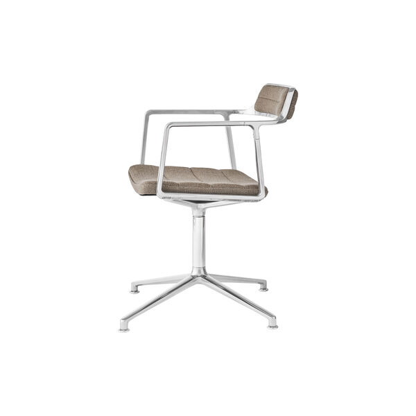 VIPP452 Swivel Chair with Gliders, dark sand/polished aluminium VIPP452 Swivel Chair with Gliders, dark sand/polished aluminium, Vipp