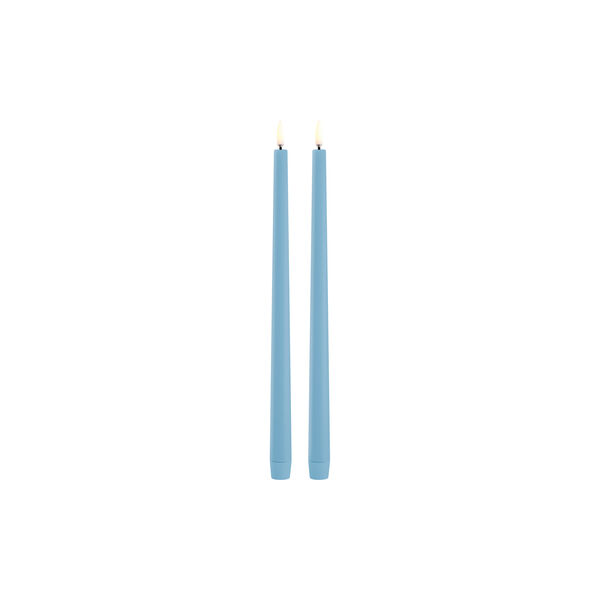LED Slim Taper Candle lys 32 cm 2 stk, sky blue, Uyuni Lighting