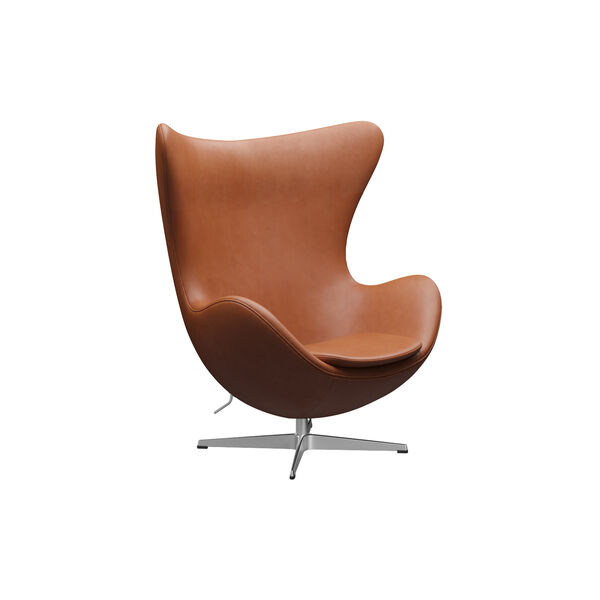 Egg™ 3316 loungestol, Grace walnut/satin brushed aluminium, Fritz Hansen
