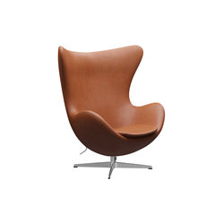 Egg™ 3316 loungestol, Grace walnut/satin brushed aluminium Egg™ 3316 loungestol, Grace walnut/satin brushed aluminium, Fritz Hansen