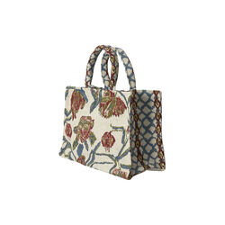 Anniken spring flower tote small, ruby/blue, Kitty Sablu