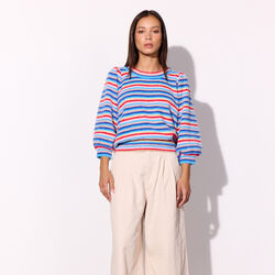 Lilou Blouse, multi striped, HUNKØN