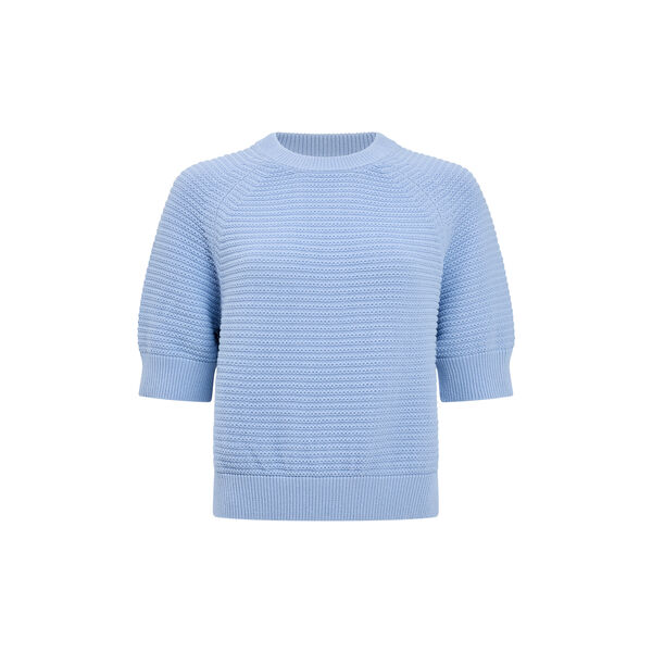 LILY MOZART SHORT SLEEVE KNIT JUMPER, pretty blue, French Connection