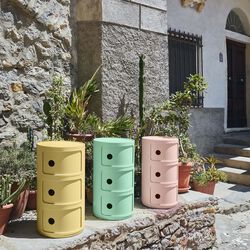 Componibili Bio 3 elementi oppbevaringsbord, giallo, Kartell