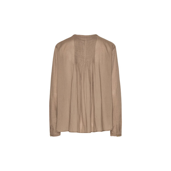 Long Sleeved Shirt, greige, Ilse Jacobsen Hornb&aelig;k