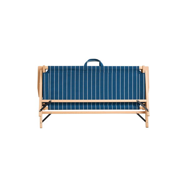 Outdoor Market Folding Sofa, blue with beige stripe, HAY