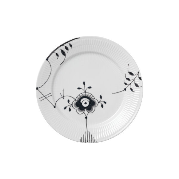 Sort Mega Riflet tallerken, 27 cm, Royal Copenhagen