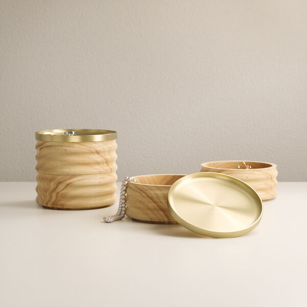 Tesora Smykkeskrin i Tre, naturlig farge/messing Tesora Smykkeskrin i Tre, naturlig farge/messing, Umbra