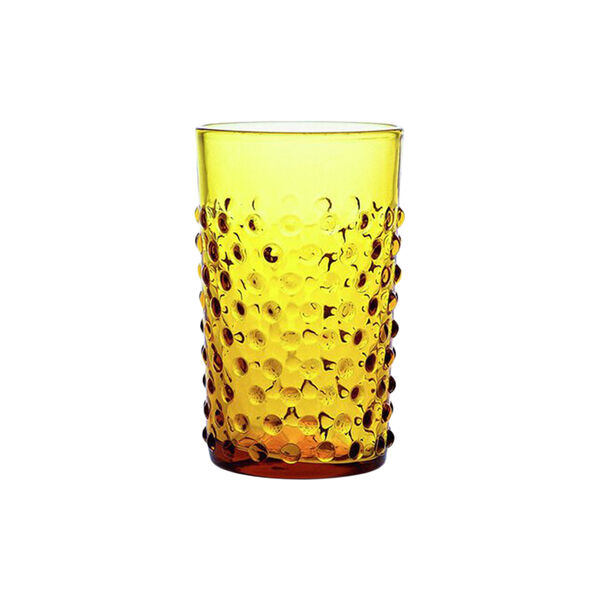 Hobnail Glass 20 cl, amber, Klimchi