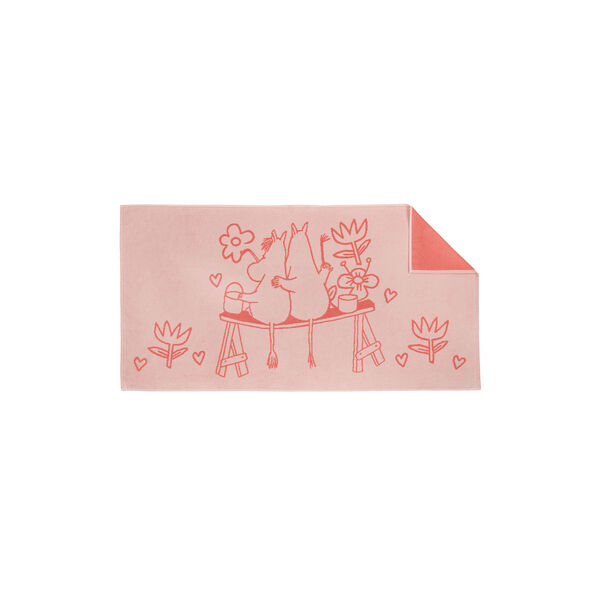 Mummi badehåndkle Kjærlighet, rosa, Moomin Arabia