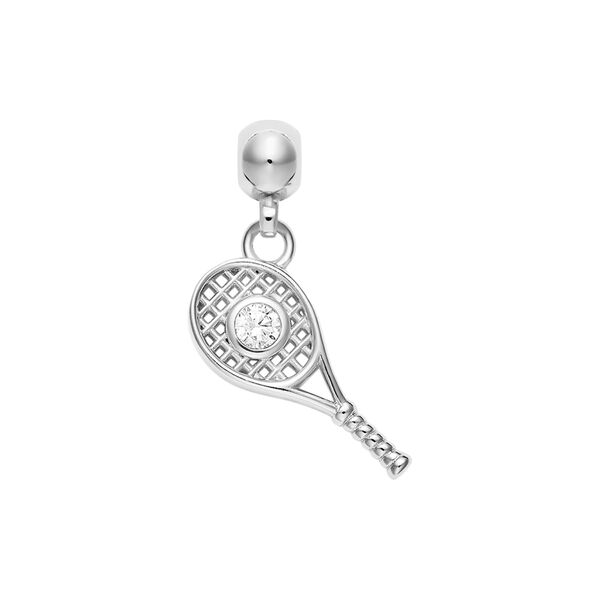 Tennis Charm, silver, WHO IS SHE