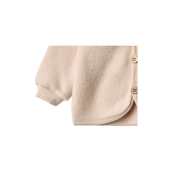 Wool Fleece Cardigan Kari, pale lilac, Wheat