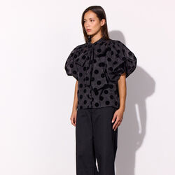 Bobby Shirt, black w/dots, HUNKØN