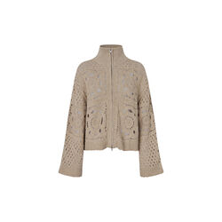 Crosette Knit Cardigan, camel, Second Female