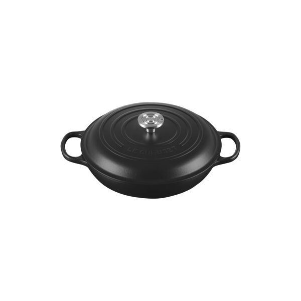 Signature st&oslash;pejern buffetgryte | 30 cm | Matte Black, Le Creuset