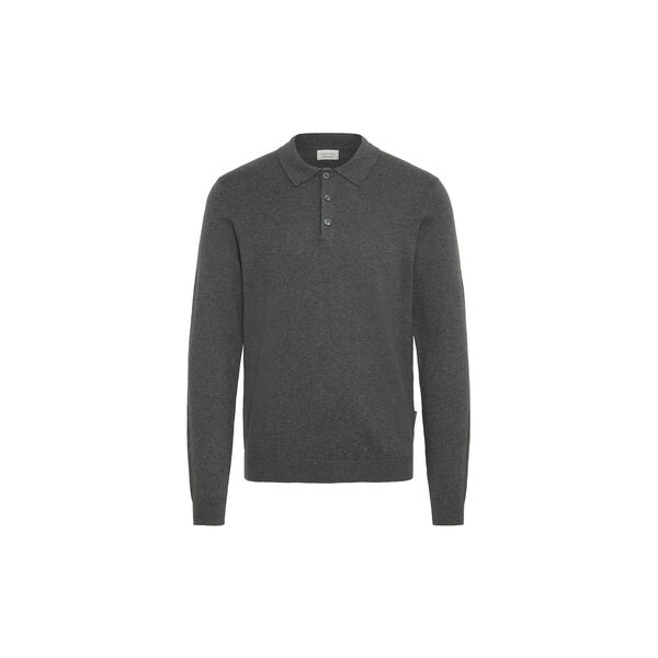 CFFRODE Polo Knit, dark grey melange CFFRODE Polo Knit, dark grey melange, Casual Friday
