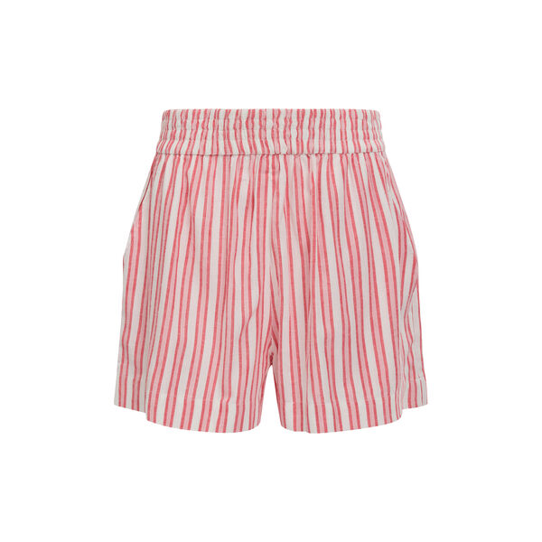 CHERYL LINEN BLEND SHORTS, watermelon red stripe, French Connection