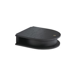 Valet wall drawer small, black painted oak, Northern
