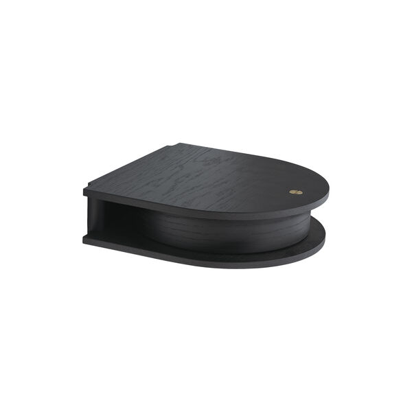 Valet wall drawer small, black painted oak, Northern