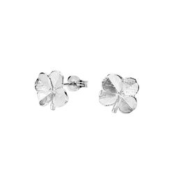 Firkl&oslash;ver &oslash;restikker, s&oslash;lv, Flora Danica Jewellery