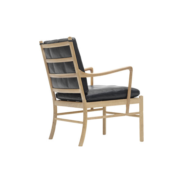 OW149 Colonial Chair loungestol, oljet eik/sort, Carl Hansen & S&oslash;n