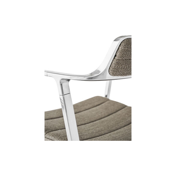 VIPP452 Swivel Chair with Gliders, dark sand/polished aluminium VIPP452 Swivel Chair with Gliders, dark sand/polished aluminium, Vipp
