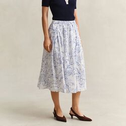 FLORAL PRINT PULL ON SKIRT, white, Gant