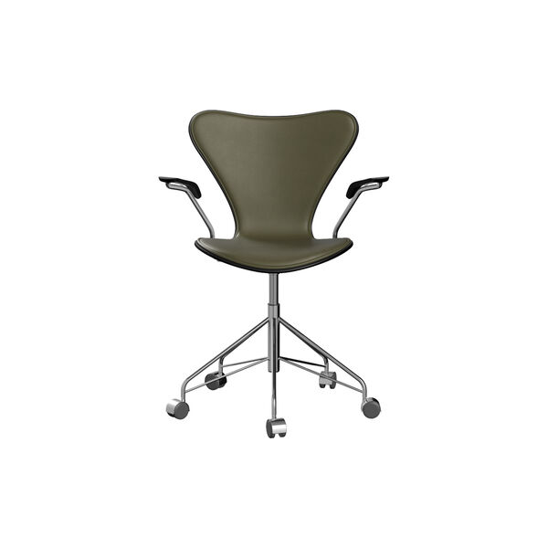 Serie 7&trade; 3217 polstret kontorstol, Essential moss green, Fritz Hansen