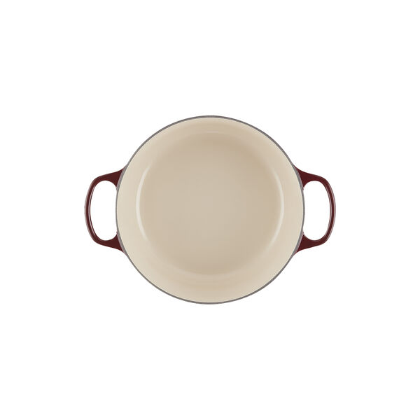 Signature st&oslash;pejern rund gryte &Oslash; 26 cm, garnet, Le Creuset