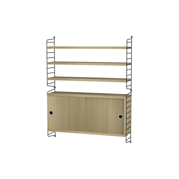 Living Bundle I, black/oak, String Furniture
