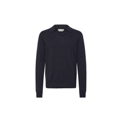 CFBELLS LS Polo Knit, dark navy, Casual Friday
