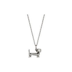 Dachshunden i s&oslash;lv med kjede, Kay Bojesen Jewelry
